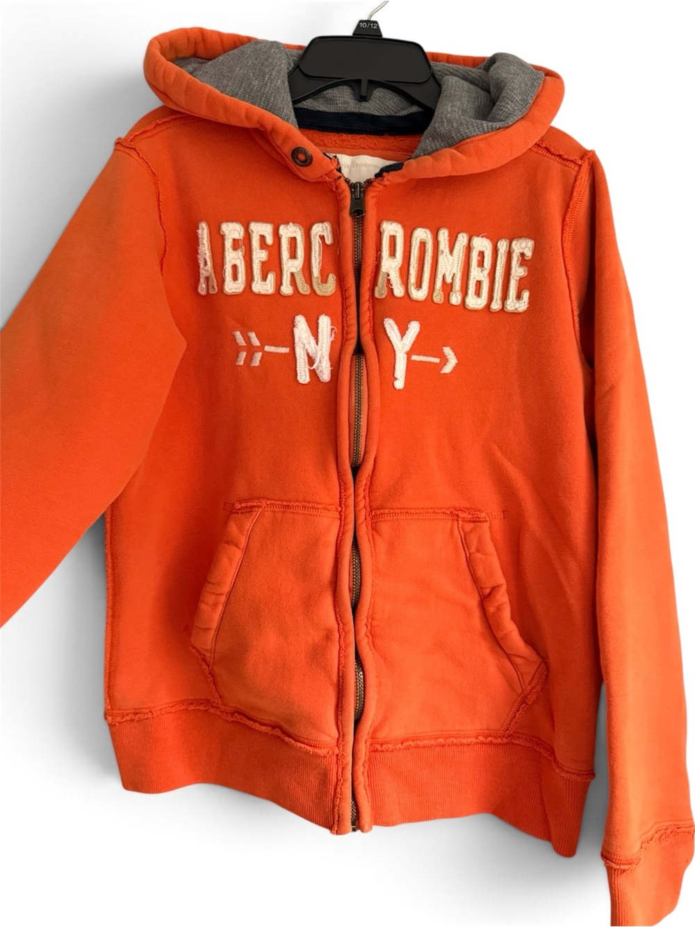 Abercrombie & Fitch Kids Orange Zip-Up Hoodie Junior XL